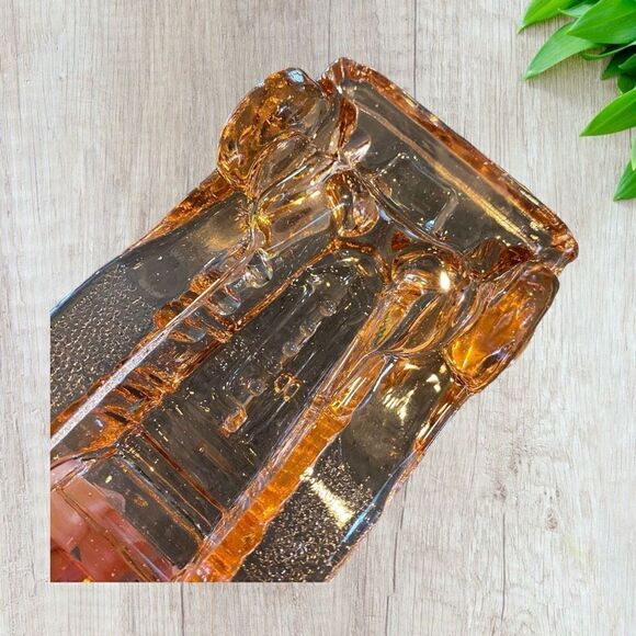 Vintage Mercedes-Benz Glass Paperweight Pink Amber - Picture 6 of 13